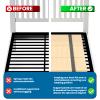 BBX-G Foldable Box Spring,80"x 57",Mattress Support Wooden Bunkie Board, Double Deck Bed, Large Bed Board Supported by Mattress,No Assembly Needed view 4