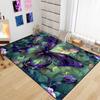 Butterfly Rug - Purple Butterfly Rugs for Girls Bedroom Purple Floral Rugs for Living Room Green Floral Carpet Floor Mats Indoor Outdoor Mat, 2.5x4 Feet view 4