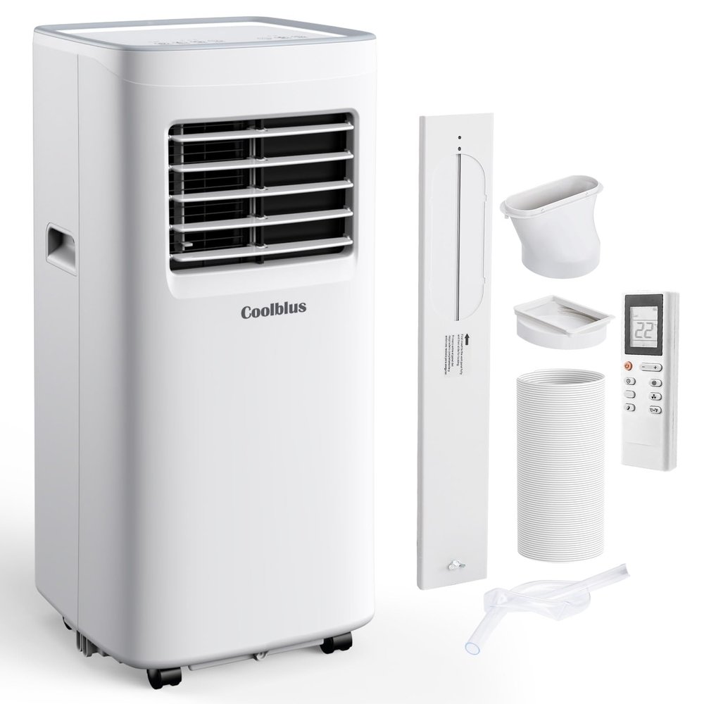 Portable Air Conditioners,8500 BTU air conditioner Cools Up to 360 Sq. Ft. 3 in 1 Portable AC with Remote Control,24H Timer, Smart Sleep Mode,Window Installation Kit & Filter Cleaning Brush