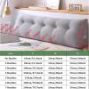 BIRJXVTO Headboard Wedge Pillow,Reading Pillow Large Bedside Backrest Back Support Cushion for Sitting in Bed Lumbar Support Bolster,6,60x50x20cm view 2