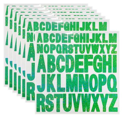 Starboling Letter Stickers,2 Inch+1 Inch Green Alphabet Sticker,Self Adhesive Vinyl for Crafts Outdoor Sign Wall Mailbox Windows Doors Car posterboard
