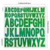 Starboling Letter Stickers,2 Inch+1 Inch Green Alphabet Sticker,Self Adhesive Vinyl for Crafts Outdoor Sign Wall Mailbox Windows Doors Car posterboard view 2