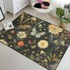 Butterfly Rug for Girls Bedroom - Floral Rugs for Living Room Dinning Room Butterfly Carpet Beautiful Flower Carpet Floor Mats, Indoor Outdoor Mat, 4x5 Feet view 4