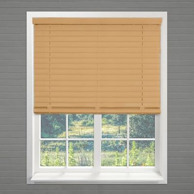 Aluminum Blinds Vinyl Blinds Blinds & Shades Blinds for Windows Light Filtering Blinds Cordless Light Filtering Mini Blind Vinyl Mini Blinds Window Blinds Brown.57Wx(12" H to 98" H Customizeize)