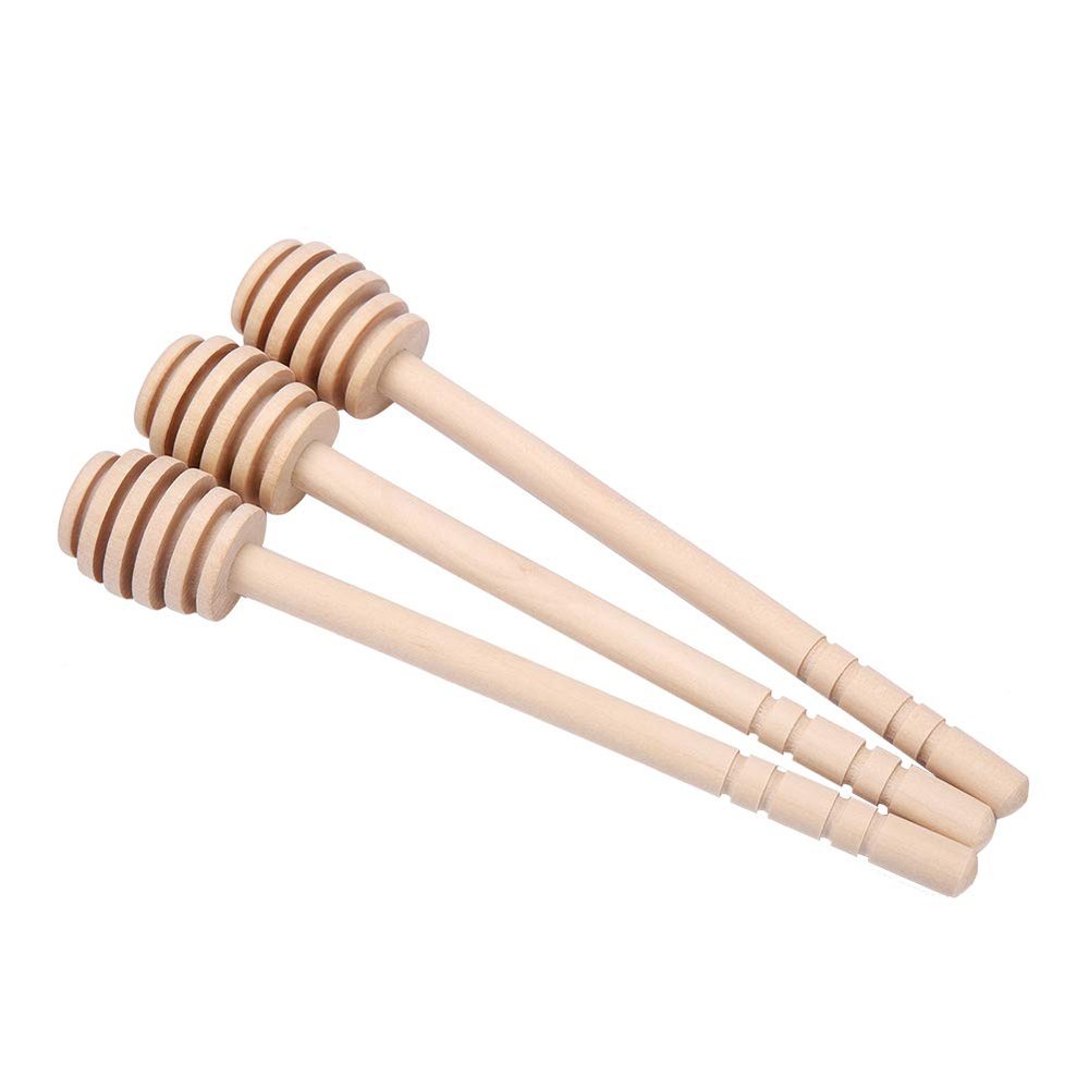 Wooden Honey Mixing Stirrer, 24Pcs Wood Honey Dripper Stirring Rod Jam Syrup Drizzler Stick, Mini Honey Dipper Sticks Honey Spoon(#2)