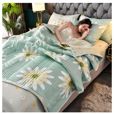 YySXIQ Lightweight Summer Bedspread Quilt, Blanket Quilted Summer Quilt Cotton Breathable Comforter, Washable Quilts Quilted, for All Season (Color : A, Size : 150x200cm)