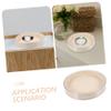 PACKOVE Rotating Organizer Tray for Kitchen and Jewelry Turntable Spice Rack and Cosmetic Storage Beige Small Non-slip Base for Easy Access view 3