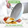 GreenLife 10-Piece Nonstick Ceramic Cookware Set, Lightweight Healthy PFAS-Free Pots & Pans with Lids, Dishwasher & Oven Safe, Durable Body, Silicone Stay-Cool Handles, Easy Release, Blue Haze view 2