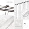 Bathroom Set,22 Piece Bathroom Accessories Set,White Shower Curtain,Tray,Soap Dispenser,Toothbrush Holder,Cup,Soap Dish,Toilet Brush,Qtip Holders,Trash Can for Bathroom Dcor and Housewarming Gifts view 3