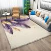 3 x 5 ft Area Rugs for Living Room, Washable Non-Slip Cream Color Rug, Low-Pile Feather Print Carpet for Bedroom Dinning Room Entrance Farmhouse Indoor Home Decor view 2