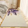 3 x 5 ft Area Rugs for Living Room, Washable Non-Slip Cream Color Rug, Low-Pile Feather Print Carpet for Bedroom Dinning Room Entrance Farmhouse Indoor Home Decor view 3