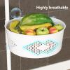 FTUREPAC Rotating Kitchen Storage Rack, 4 Tier Fruit and Vegetable Storage Basket, Kitchen Storage Cart with Lockable Wheels, Rolling Carts for Living Room Toilet (White, 4 Tier) view 4