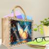 ARTopet 2Pcs DIY Diamond Art Painting Bags Handbag Handmade Shopping Tote Bags 2Pcs Canvas Pattern Reusable Grocery Bag for Womens Art Craft Gift view 2