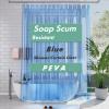 AmazerBath Extra Long Shower Curtain Liner, Clear Blue Shower Liner 84 Inches Long, 72x84 Plastic Shower Curtain Liners, Cute Tall Shower Liner, PEVA Bathroom Shower Curtain Liners & 3 Magnets view 1
