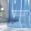 AmazerBath Extra Long Shower Curtain Liner, Clear Blue Shower Liner 84 Inches Long, 72x84 Plastic Shower Curtain Liners, Cute Tall Shower Liner, PEVA Bathroom Shower Curtain Liners & 3 Magnets view 4