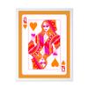 Poster Master Queen Of Hearts Poster - Retro Playing Cards Print - Funky & Groovy Card Art - Modern Print - Preppy Design - Trendy Artwork - Boho Decor - Dorm or Living Room Decor - 16x20 White Framed view 1