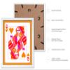 Poster Master Queen Of Hearts Poster - Retro Playing Cards Print - Funky & Groovy Card Art - Modern Print - Preppy Design - Trendy Artwork - Boho Decor - Dorm or Living Room Decor - 16x20 White Framed view 2