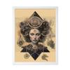 Poster Master Woman Portrait Poster - Surreal Print - Trippy Art - Modern Art - Abstract Art - Trendy Art - Gift for Men & Women - Chic Decor for Dorm, Living Room or Bedroom, 16x20 White Framed view 1