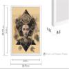 Poster Master Woman Portrait Poster - Surreal Print - Trippy Art - Modern Art - Abstract Art - Trendy Art - Gift for Men & Women - Chic Decor for Dorm, Living Room or Bedroom, 16x20 White Framed view 3