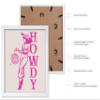 Poster Master Pink Cowboy Roadrunner Poster - Retro Cowboy Print - Western Art - Wild West Print - Trendy Design - Gift for Him & Her - Office, Dorm or Living Room Decor - 16x20 White Framed view 2