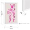 Poster Master Pink Cowboy Roadrunner Poster - Retro Cowboy Print - Western Art - Wild West Print - Trendy Design - Gift for Him & Her - Office, Dorm or Living Room Decor - 16x20 White Framed view 3