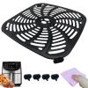 ALJ Square Air Fryer Tray for 8QT Gourmia GAF856 Air Fryers, Premium Air Fryer Grill Pan, Grill Crisper Plate Tray Insert Grate Rack Grid Shelf for Gourmia 8QT Air Fryers, Nonstick, Dishwasher Safe view 1