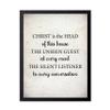 Poster Master Christ Poster - Christ is the Head of this House Print - Jesus Christ Art - Gift for Him, Her - Religious Christian Decor for Living Room, Bedroom, 16x20 Black Framed view 1
