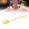 RXMORI Gold Soup Spoons, Iced Teaspoons Gold Spoons for Eating, Polishing Process Rust Prevention Brass Table Spoon with Long Handle for Restaurants Parties view 2