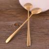 RXMORI Gold Soup Spoons, Iced Teaspoons Gold Spoons for Eating, Polishing Process Rust Prevention Brass Table Spoon with Long Handle for Restaurants Parties view 4