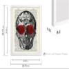 Poster Master Flowery Eyes Skull Print - Dictionary Poster - Skeleton Art - Floral Gift for Men, Women - Gothic Wall Decor for Bedroom, Living Room - 16x20 White Framed view 3