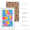 Poster Master Parrot Poster - Retro Flower Print - Chic Boho Art - Abstract Art - Groovy Bird Art - Floral Art - Modern Art - Trendy Art - Aesthetic Kid's Room Wall Decor, 16x20 White Framed view 2