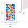 Poster Master Parrot Poster - Retro Flower Print - Chic Boho Art - Abstract Art - Groovy Bird Art - Floral Art - Modern Art - Trendy Art - Aesthetic Kid's Room Wall Decor, 16x20 White Framed view 3
