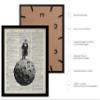 Poster Master Man on The Moon Print - Dictionary Poster - Victorian Gentleman Art - Gift for Men & Women - Lunar Decor for Office, Bedroom or Living Room - 16x20 Black Framed view 2
