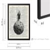 Poster Master Man on The Moon Print - Dictionary Poster - Victorian Gentleman Art - Gift for Men & Women - Lunar Decor for Office, Bedroom or Living Room - 16x20 Black Framed view 3