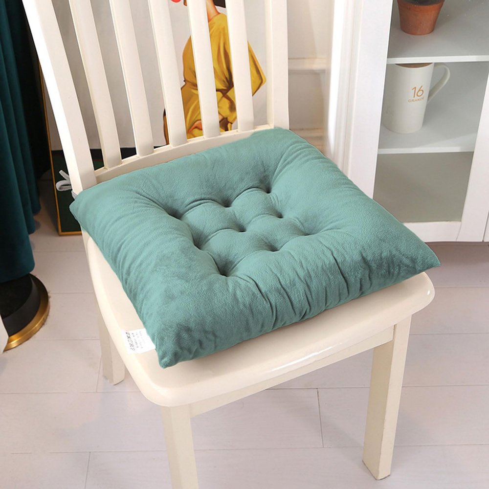 Office Soft CushionChair Cushions for Dining ChairsSquare Chair Seat Cushion Memory Foam Chair Cushion for Kitchen,(Color:Lake Green)