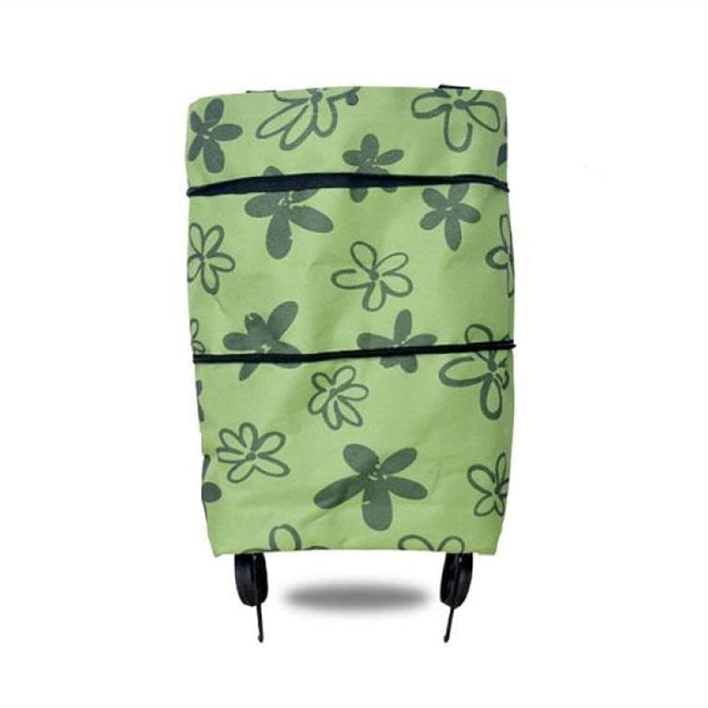 DAQERHSH Shopping Cart Foldable Shopping Trolley Tote Bag Oxford Cloth Folding Shopping Large Capacity Trolley Bags Reusable Eco-Friendly Bag Handbags Folding Hand Truck (Color : 3)