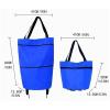 DAQERHSH Shopping Cart Foldable Shopping Trolley Tote Bag Oxford Cloth Folding Shopping Large Capacity Trolley Bags Reusable Eco-Friendly Bag Handbags Folding Hand Truck (Color : 3) view 2