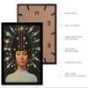 Poster Master Surreal Poster - Woman Portrait Print - Extraterrestrial Art - Modern Art - Trendy Art - Gift for Men & Women - Avant Garde Decor for Living Room or Bedroom, 16x20 Black Framed view 2