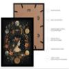 Poster Master Galaxy Print - Surreal Poster - Trippy Cosmic Art - Psychedelic Flower Wall Design - Gift for Men & Women - Aesthetic Decor for Office, Living Room or Bedroom - 16x20 Black Framed view 2