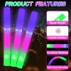 AWANG 32 Pcs Glow Sticks With 3 Modes Colorful Flashing Glow In The Dark Party Supplies Multicolor Bulk LED Foam Glow Sticks For Wedding Raves Sporting Events Glow Party Birthday Camping Concert view 2