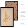 Poster Master Beige Rodeo Poster - Retro Cowboy on Bucking Horse Print - Cowboy Art - Western Print - Wild West Design - Gift for Him & Her - Decor for Ranch, Barn or Living Room - 11x14 Black Framed view 2