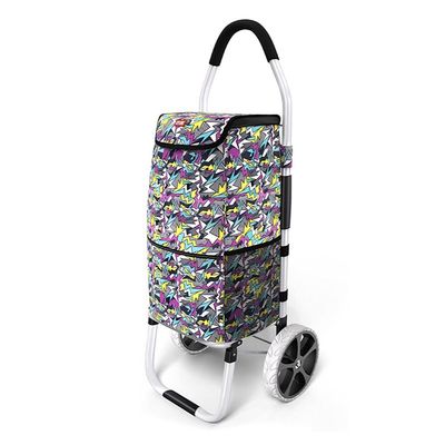 DAQERHSH Shopping Cart Picnic Beach Travel Pull Utility Folding Trolley Carts Shopping Cart Trolley Grocery Carts Heavy Duty with Wheels Bags Folding Hand Truck (Color : P 3)