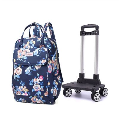 DAQERHSH Shopping Cart Portable Telescopic Handle Rolling Crate Folding Shopping Cart 360 Rolling Foldable Bag with Wheels Travel Supermarket Shopping Folding Hand Truck (Color : Q 8)
