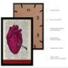 Poster Master Stabbed Heart Print - Anatomy Poster - Dictionary Art - Chic Gift for Him, Her, Doctor, Nurse - Gothic Decor for Clinic, Dorm, Bedroom - 16x20 Black Framed view 2