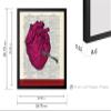 Poster Master Stabbed Heart Print - Anatomy Poster - Dictionary Art - Chic Gift for Him, Her, Doctor, Nurse - Gothic Decor for Clinic, Dorm, Bedroom - 16x20 Black Framed view 3