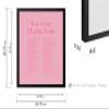 Poster Master Ways To Say I Love You Poster - Motivational Print - Valentine's Day Art - Positive Quote Design - Love Design - Pink Typography Decor - Romantic Living Room Decor - 16x20 Black Framed view 3
