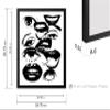 Poster Master Groovy Face Poster - Retro Abstract Print - Funky & Trendy Art - Modern Print - Black & White Design - Preppy Design - Chic Boho Decor - Dorm or Living Room Decor - 16x20 Black Framed view 3