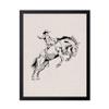 Poster Master Cowboy on Bucking Horse Poster - Retro Rodeo Print - Cowboy Art - Western Design - Wild West Artwork - Gift for Him & Her - Great Ranch, Barn or Living Room Decor, 11x14 Black Framed view 1