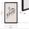 Poster Master Cowboy on Bucking Horse Poster - Retro Rodeo Print - Cowboy Art - Western Design - Wild West Artwork - Gift for Him & Her - Great Ranch, Barn or Living Room Decor, 11x14 Black Framed view 3