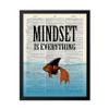 Poster Master Mindset is Everything Print - Dictionary Poster - Fish Art - Motivational Gift for Men, Women & Animal Lover - Inspiring Decor for Bedroom, Living Room or Dorm - 16x20 Black Framed view 1